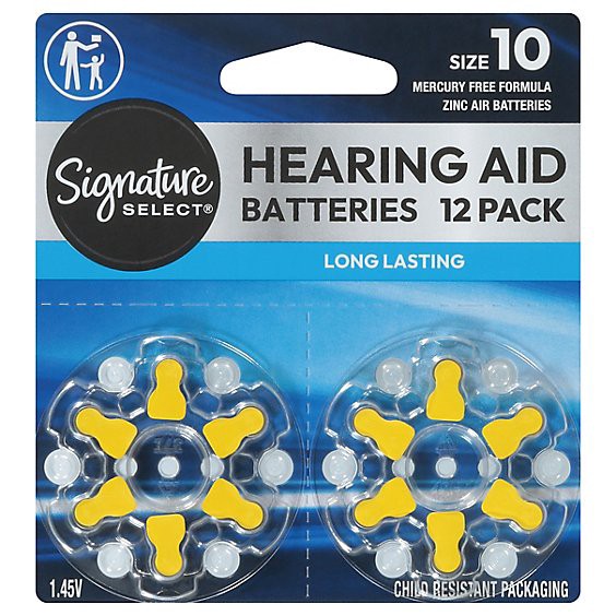 slide 1 of 1, Signature Selecount Hearing Aid Batteries 10 10 Count - 12 Count, 12 ct