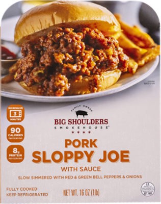 slide 1 of 1, Big Shoulders Pork Sloppy Joe - 16 Oz, 16 oz