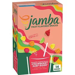 General Mills Jamba Smoothie Inspired Strawberry Surf Rider Fruit Flavored Snacks - 14 Count