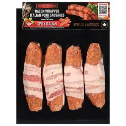 Marcangelo Bacon Wrapped Italian Pork Sausage Spicy Italian - 17.6 Oz