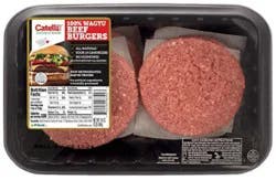 Catelli Brothers Wagyu Ground Beef Burgers 75/25 16 Oz - 16 Oz