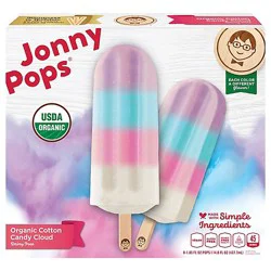 Jonny Pops Organic Cotton Candy Cloud Pop 8pk Pops - 14.8 Fz
