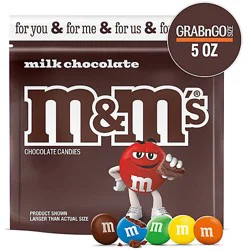 M&ms Milk Chocolate Stand Up Pouch 5 Ounces Per Bag - 5 Oz