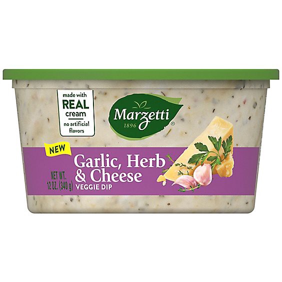 slide 1 of 1, Marzetti Garlic Herb & Cheese Veggie Dip 12 Oz - 12 Oz, 12 oz