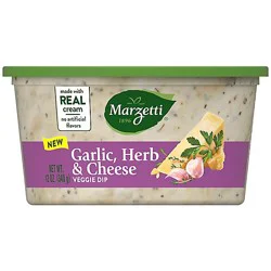 Marzetti Garlic Herb & Cheese Veggie Dip 12 Oz - 12 Oz
