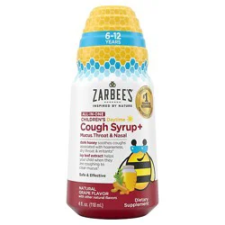 Zarbees Childrens Aio Dt Cgh Syrup Grape 4fz - 4 Fz