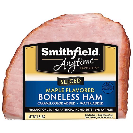 slide 1 of 1, Smithfield Maple Boneless Quarter Ham - 1.5 Lb, 24 oz