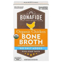 Bonafide Provisions Organic No Salt Added Chicken Bone Broth - 16.9 Fl. Oz.