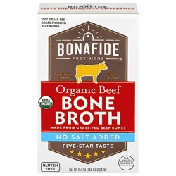 Bonafide Provisions Organic No Salt Added Beef Bone Broth - 16.9 Fl. Oz.