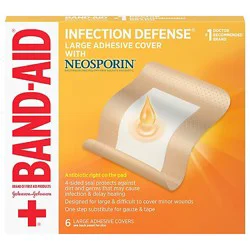 Bandaid Infect Defense Lrg Ad Cover 6ct - Ea
