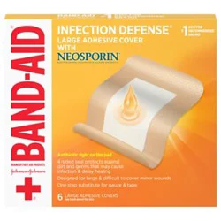 Bandaid Infect Defense Lrg Ad Cover 6ct - Ea