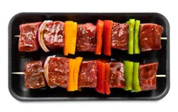 Beef Kabobs Prev Fz Black Pepper Marinade Up To 10% Solution - Lb