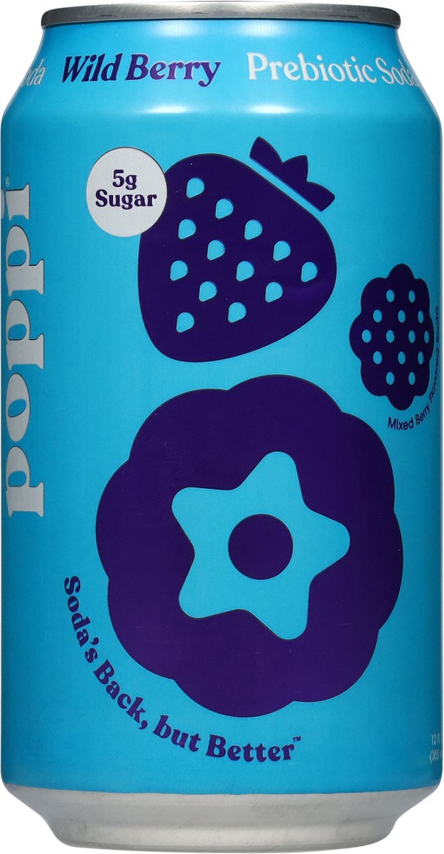 slide 3 of 13, Poppi Prebiotic Wild Berry 12fz - 12 Fz, 12 fl oz