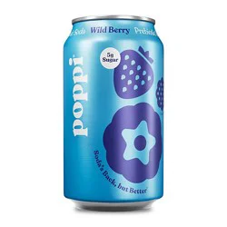 Poppi Prebiotic Wild Berry 12fz - 12 Fz