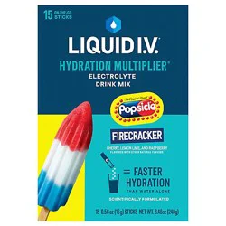 Liquid I.v. Hydration Multiplier Popsicle Firecracker Electrolyte Powder Drink Mix - 15 Count