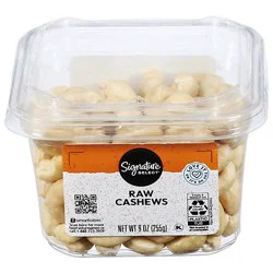 Signature Select Cashews Raw 9 Ounce - 9 Oz