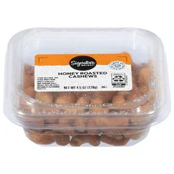 Signature Select Cashews Honey Roasted 4.5 Ounce - 4.5 Oz