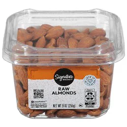 Signature Select Almonds Raw 9 Ounce - 9 Oz