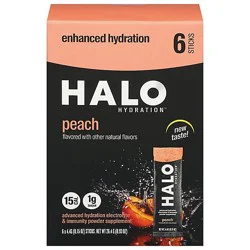 Halo Hydration Peach - 6 Ct
