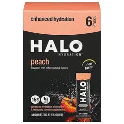 Halo Hydration Peach - 6 Ct