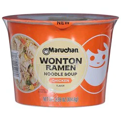 Delicious Instant Wonton Ramen Noodle Soup - Plump Wontons And Ramen Noodles In Flavorful Broth. - 3.69 Oz