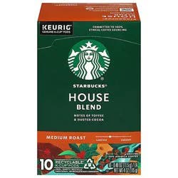 Starbucks K Cups House Blend 10ct Coffee Pods Box 10 Count - 4 Oz