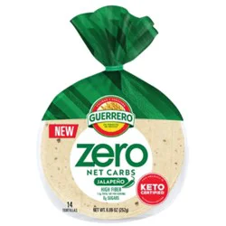 Guerrero Zero Net Carbs Jalapeno Tortillas Street Taco Size - 14 Pack