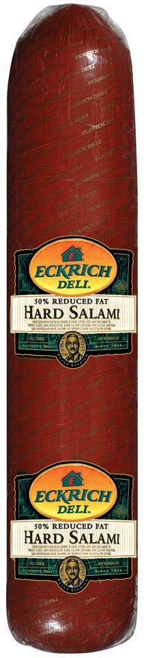 slide 1 of 1, Eckrich Low Salt Low Fat Hard Salami, per lb
