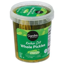 Signature Select Koser Dill Whole Pickles Refrigerated 32 Fluid Ounce - 32 Fz