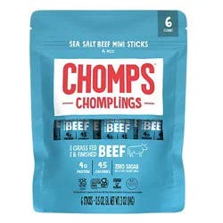 Chomplings Sea Salt Beef Stick 6ct - 6 Ct