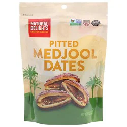 Natural Delights Dates Pitted Pouch 8 Oz - 8 Oz