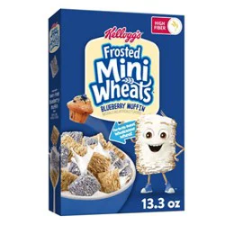 Kelloggs Mini Wheats Cereal Blueberry Muffin 13.3oz - 13.3 Oz