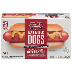 Dietz & Watson Uncured Beef Franks - 2.62 Lb