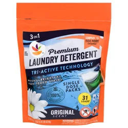 Premium 3-in-1 Original Scent Laundry Detergent Pacs