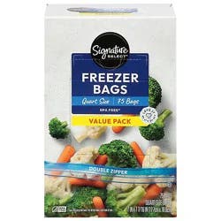Signature Select Freezer Bags Quart Value Pack 75 Ct - 75 Ct
