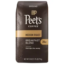 Peets Coffee Breakfast Blend Medium Roast Ground Coffee - 28oz Bag - 28 Oz