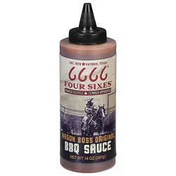 Four Sixes Wagon Boss Original Bbq Sauce 16oz Bottle - 16 Oz