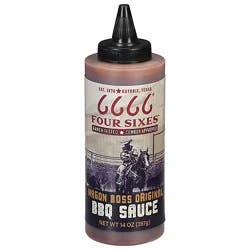 Four Sixes Wagon Boss Original Bbq Sauce 16oz Bottle - 16 Oz