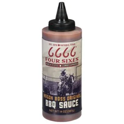 Four Sixes Wagon Boss Original Bbq Sauce 16oz Bottle - 16 Oz