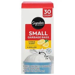 Signature Select Trash Bags Small Citrus Scented 30 Count - 30 Ct
