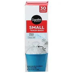 Signature Select Trash Bags Small Fresh Scented 30 Count - 30 CT