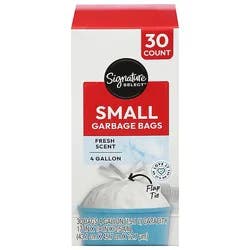 Signature Select Trash Bags Small Fresh Scented 30 Count - 30 Ct