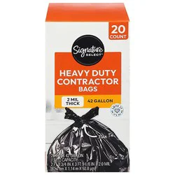 Signature Select Contractor Bags Heavy Duty 20 Bags - 20 Ct