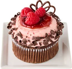 Pavillions Jumbo Choc Raspberry W/ Rasp Icing Cupcake - Ea