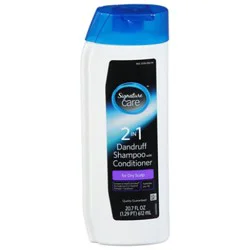 Signature Select/care Shampoo Conditioner Dandruff 2 In 1 For Dry Scalp 20.7 Fluid Ounce - 20.7 Fz