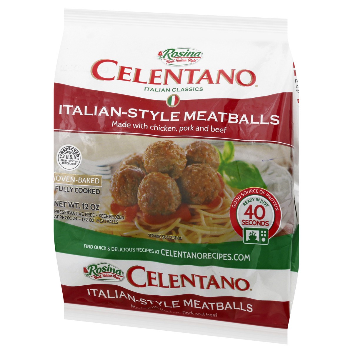 slide 4 of 13, Celentano Italian Style Meatballs 12 oz, 12 oz