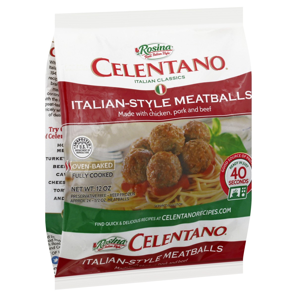 slide 11 of 13, Celentano Italian Style Meatballs 12 oz, 12 oz