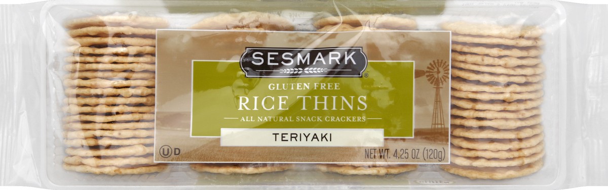 slide 1 of 5, Sesmark Teriyaki Rice Thins, 4.25 oz