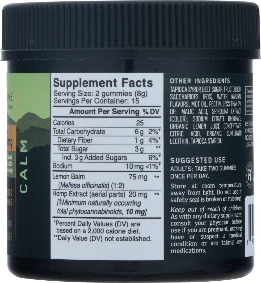 slide 11 of 13, Charlotte's Web Lemon Lime Hemp Extract Infused Calm Gummies, 1 ct