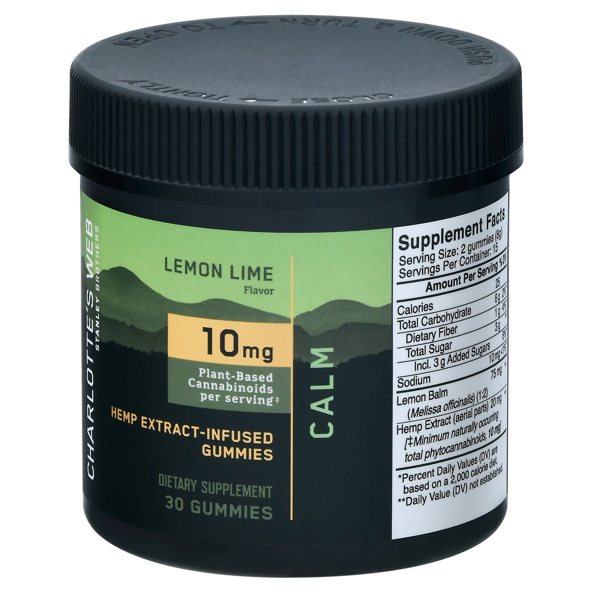 slide 2 of 13, Charlotte's Web Lemon Lime Hemp Extract Infused Calm Gummies, 1 ct